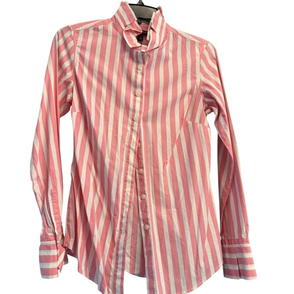 Banana Republic Pink and White Striped Shirt - Picture 3 of 8